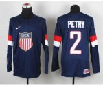 2014 world championship nhl jerseys USA #2 petry blue