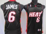 youth Basketball Jerseys miami heat #6 james black