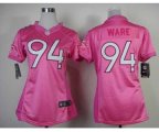 nike women nfl denver broncos #94 ware pink [nike love]