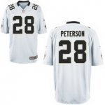 Youth NFL New Orleans Saints #28 Adrian Peterson Nike White Game Jerseys