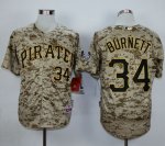 MLB Jersey Pittsburgh Pirates #34 A. J. Burnett Camo Alternate C