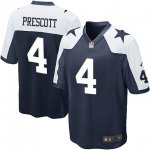 Men's Nike Dallas Cowboys #4 Dak Prescott Navy Blue Throwback Alternate Game NFL Jerseys