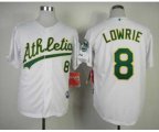 mlb oakland athletics #8 lowrie white [lowrie]