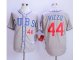 mlb chicago cubs #44 anthony rizzo grey alternate road cool base jerseys