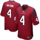 Men's NFL Houston Texans #4 Deshaun Watson Nike Red 2017 Draft Pick Game Jersey