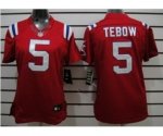 nike women nfl new england patriots #5 tebow red [nike limited]