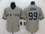 Men's New York Yankees #99 Aaron Judge Gray 2020 Baseball Jerseys