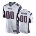 New England Patriots #00 Custom White Nike Game Jersey - Men's