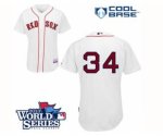 2013 world series mlb boston red sox #34 david ortiz white jerse
