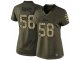 Women Nike Carolina Panthers #58 Thomas Davis Green Salute to Se