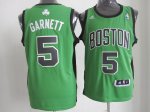 nba boston celtics #5 garnett green (black number)[revolution 30