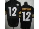 nike nfl pittsburgh steelers #12 bradshaw elite black jerseys