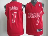 nba miami heat #1 bosh red jerseys [fullred]
