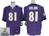 2013 super bowl xlvii nike baltimore ravens #81 boldin purple[El