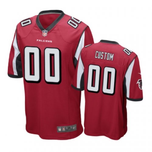 Atlanta Falcons #00 Custom Red Nike Game Jersey - Men\'s