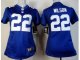 nike women nfl new york giants #22 wilson blue jerseys