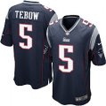 nike nfl new england patriots #5 tebow dk.blue [game]