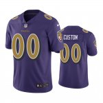 Baltimore Ravens #00 Men's Purple Custom Color Rush Limited Jersey