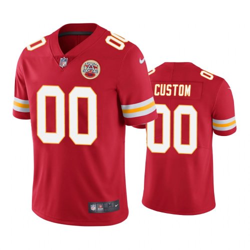 Kansas City Chiefs #00 Men\'s Red Custom Color Rush Limited Jersey