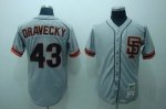 Baseball Jerseys san francisco giants #43 dravecky m&n grey