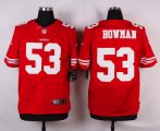 nike san francisco 49ers #53 bowman red elite jerseys