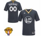 Men's Adidas Golden State Warriors Customized Authentic Black Alternate 2017 The Finals Patch NBA Jersey