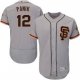 Men's MLB San Francisco Giants #12 Joe Panik Majestic Road Gray Flex Base Authentic Collection Custom Jerseys [SF]