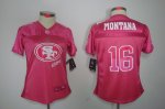 nike women nfl san francisco 49ers #16 montana pink [2012 fem fa