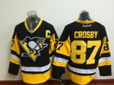 Men Pittsburgh Penguins #87 Sidney Crosby Black Alternate Stitched NHL Jersey