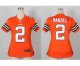 nike women nfl cleveland browns #2 manziel orange jerseys