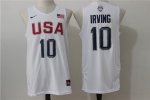 rio 2016 usa basketball #10 kyrie irving white stitched jerseys