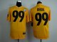nike nfl pittsburgh steelers #99 keisel yellow jerseys [game]