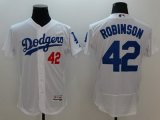 mlb los angeles dodgers #42 jackie robinson majestic white flexbase authentic collection jerseys