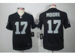 Nike Youth NFL Oakland Raiders #17 Denarius Moore Black Jerseys