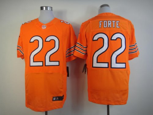 nike nfl chicago bears #22 matt forte elite orange jerseys