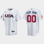 Custom White USA 2023 World Baseball Classic Replica Jersey