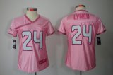 nike women nfl seattle seahawks #24 marshawn lynch pink [2012 ni
