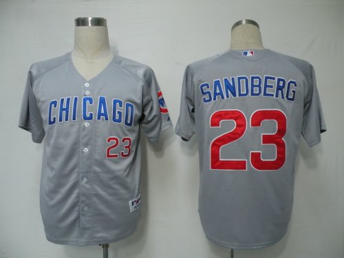 MLB Jerseys Chicago Cubs 23 Sandberg Grey