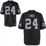 youth nike oakland raiders #24 marshawn lynch black game stitched NFL jerseys