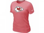 Women Kansas City Chiefs Pink Logo T-Shirt