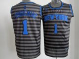nba new york knicks #1 stoudemire grey jerseys [black strip]
