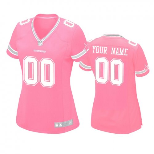 Women\'s Dallas Cowboys Custom Pink Game Jersey