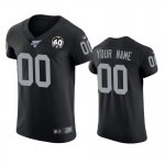 Oakland Raiders Custom Black 60th Season Vapor Elite Jersey