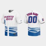 Custom White Puerto Rico Baseball 2023 World Baseball Classic Jersey