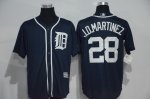 men's mlb detroit tigers #28 j.d. martinez navy blue majestic cool base stitched baseball jerseys