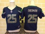 Youth Nike Seattle Seahawks #25 Sherman blue Jerseys