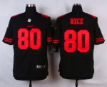 nike san francisco 49ers #80 rice black elite jerseys [oranger n