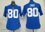 nike women nfl new york giants #80 cruz blue cheap jersey(game)