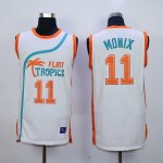 flint tropics #11 ed monix white semi-pro movie stitched basketb