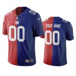 New York Giants Custom Red Royal Two Tone Vapor Limited Jersey